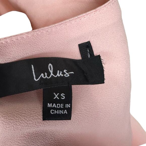 Lulus PROM Dreaming of Elegance Blush Pink Satin One-Shoulder Maxi Dress XS - Picture 9 of 11